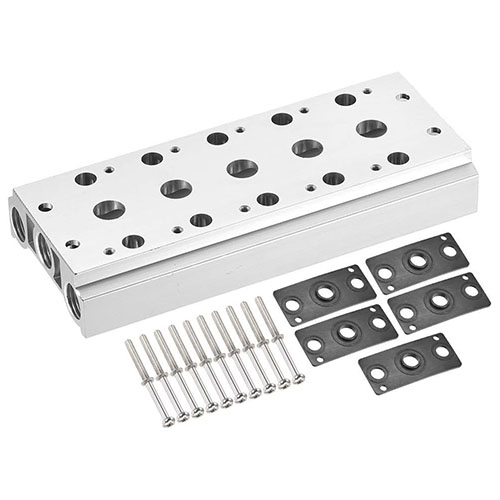 Aluminum Manifold Solenoid Air Pneumatic Valve Base Socket